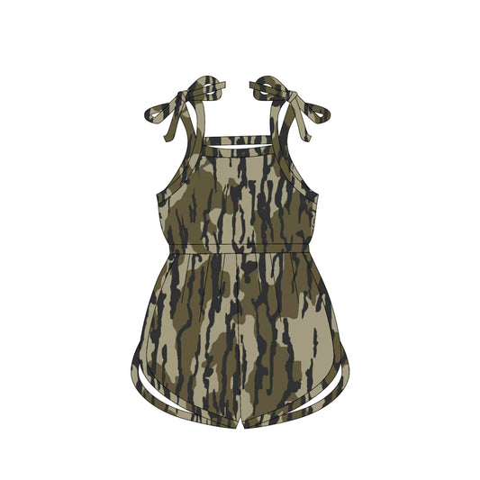 SR2826Kids Girls’ Fashionable Bottomland Camo Jumpsuit with Straps