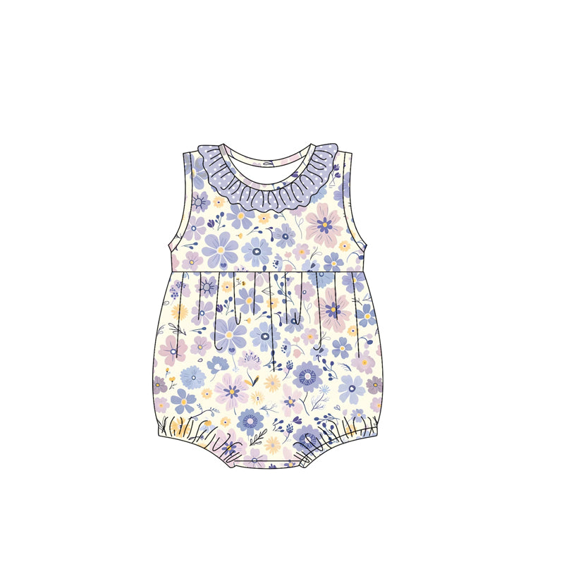 Girls Polka Dots Ruffle Floral Tunic Short Outfit Set Cute Spring Summer Children's Clothing Set for Kids