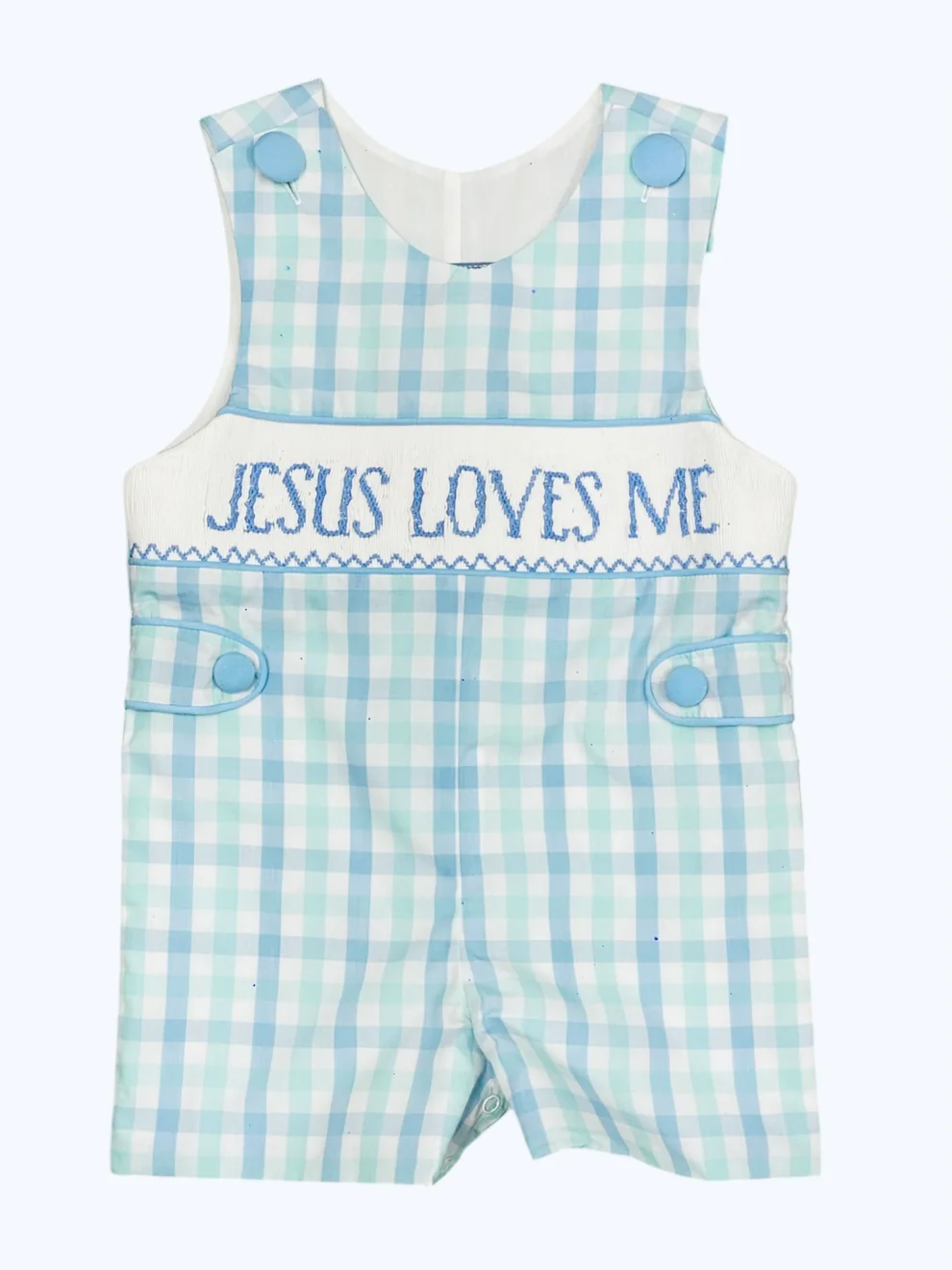 Kids Girls Plaid Dress with Flutter Sleeves 'Jesus Loves Me' Print Casual Comfortable Length Dress for Children