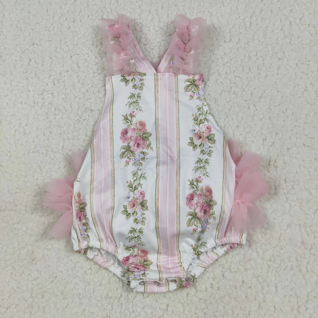 10.2 RTS Sibling Baby Girls Pink Flowers Zip Top Skirt Skort Bottoms Sets Ruffle Rompers