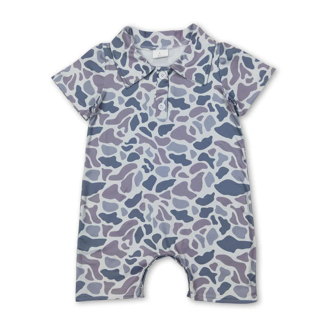 USA Warehouse (IN STOCK) Baby kids Short Sleeve Button Rompers