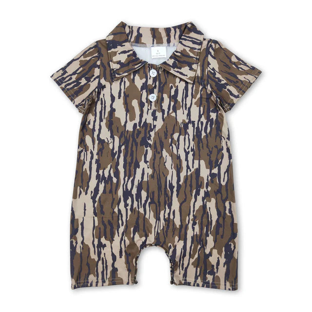 USA Warehouse (IN STOCK) Baby kids Short Sleeve Button Rompers