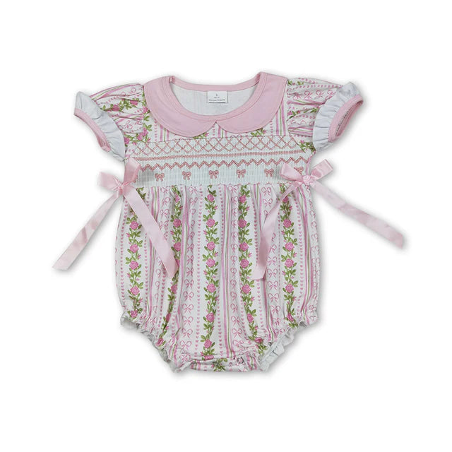 USA Warehouse (IN STOCK) Sibling Baby kids embroidery Short Sleeve Rompers