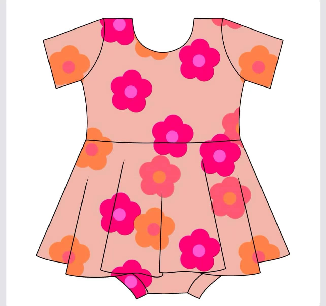 8.27  Pre order Baby Girls Summer Romper Short Sleeves Hot Dog Skirt Cute Infant Outfit for Little Girls