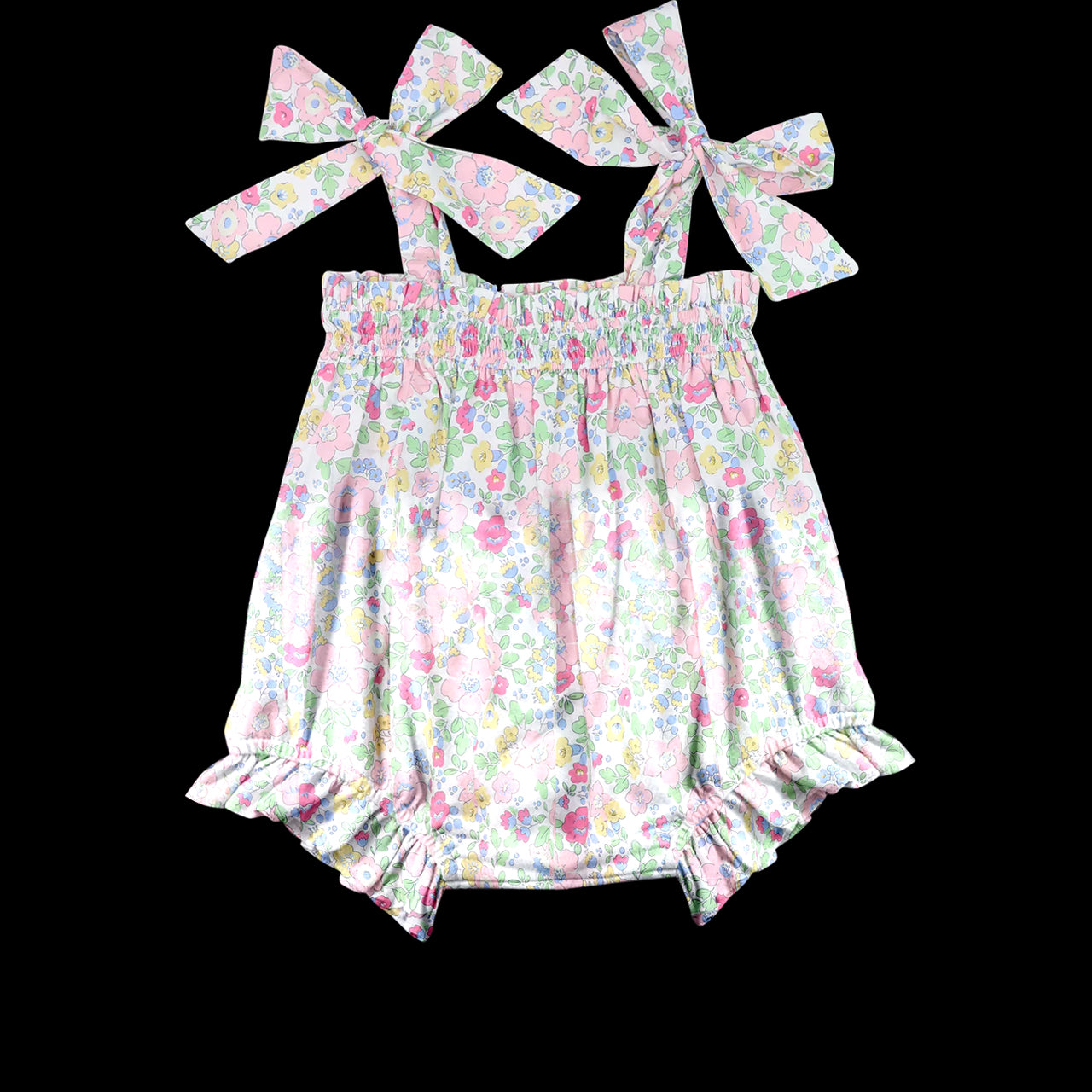 4.23 SR3008 Pre order Floral straps baby girls summer romper