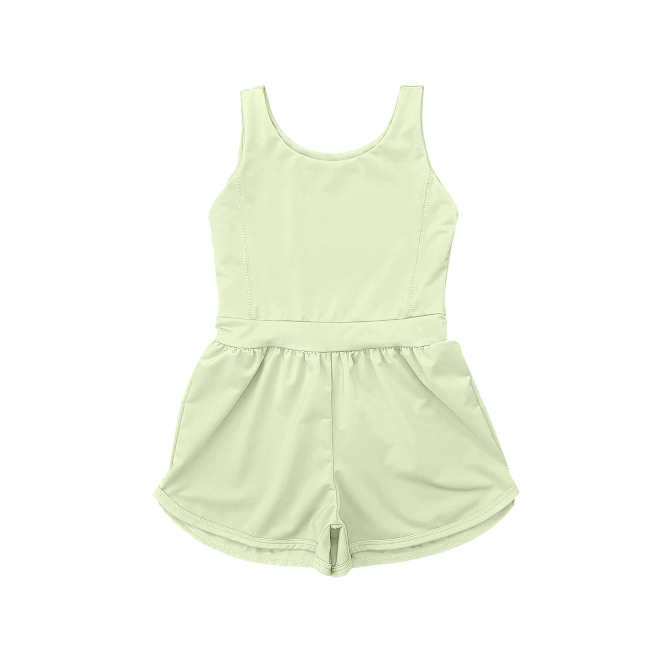 5.19  Pre order Mint Green Sleeveless Jumpsuit for Kids Girls Active Wear Comfortable Lightweight All-Season Fashionable Suit