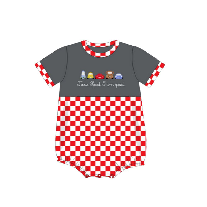 5.16  Pre order Girls Clothing Set with Flutter Sleeves Cars Tunic And Plaid Shorts Outfit for Kids