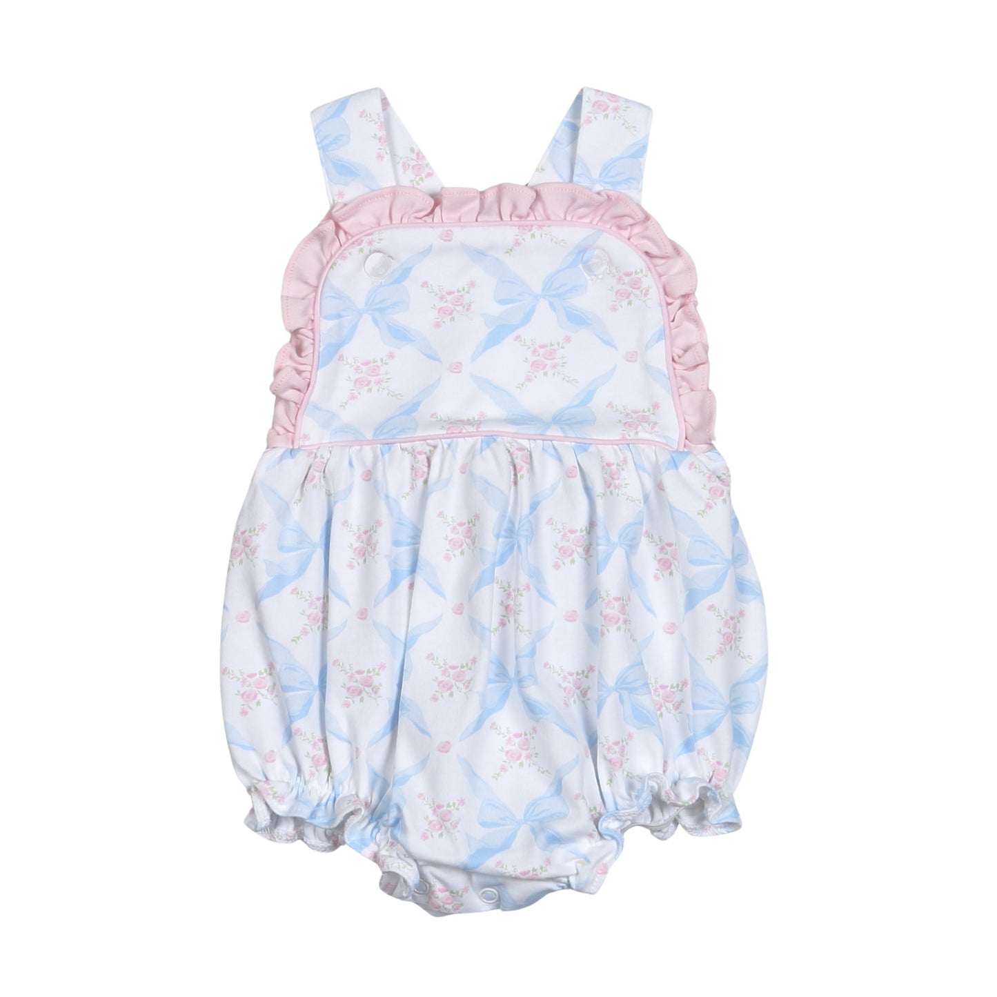 8.27 Pre order Baby Girls Pink Floral Bows Top with Flutter Sleeves And Skirt Set Featuring Pockets Toddler Outfit