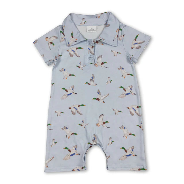 USA Warehouse (IN STOCK) Baby kids Short Sleeve Button Rompers