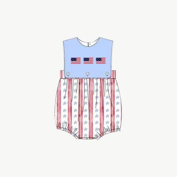 8.26 Pre order Baby Boys Baby Girls American Honey Red Blue Butterfly Dress Ruffle Short July 4th Outfit