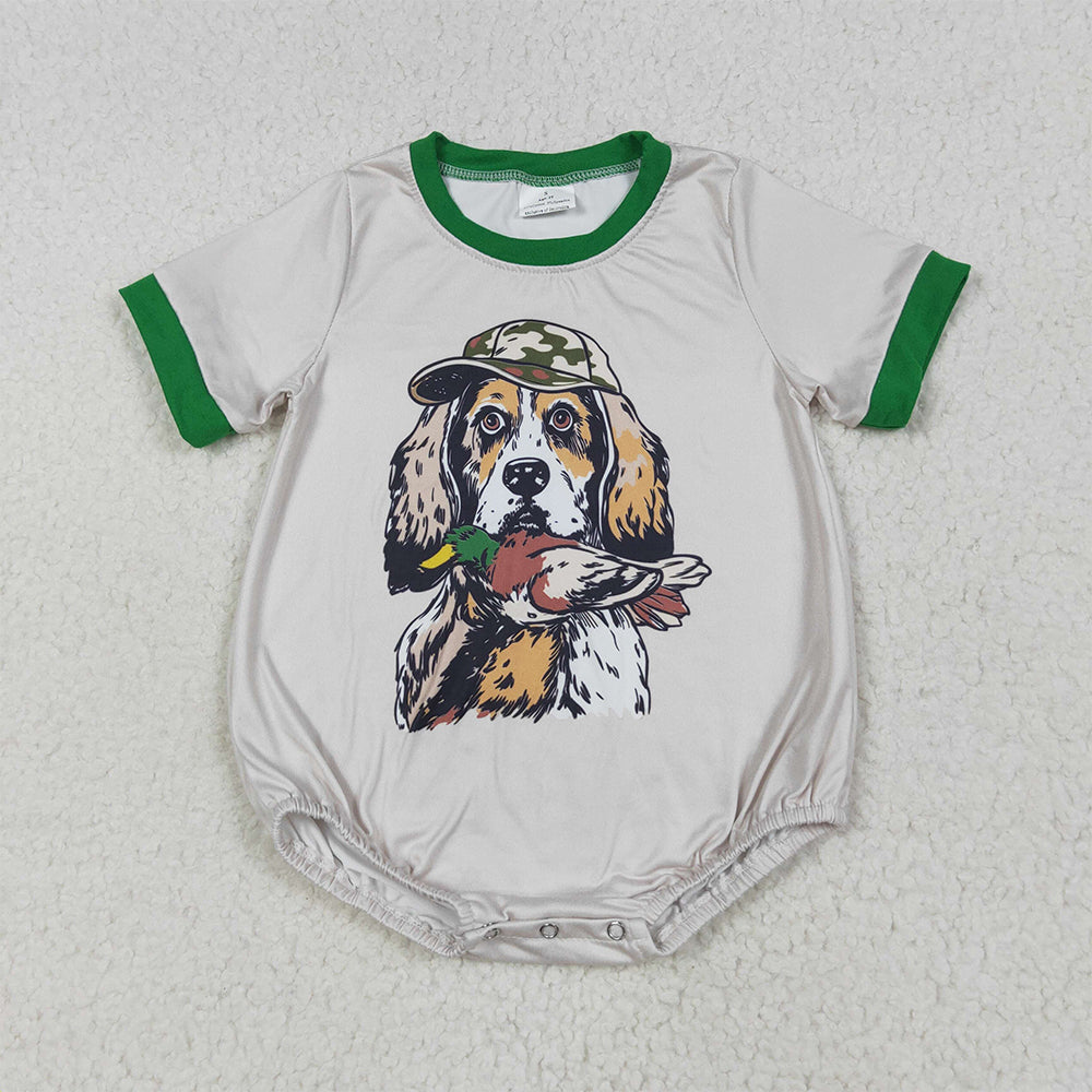 SR3091 RTS NO MOQ Baby Boys Summer Rompers Baby Boys Short Sleeves Dog Duck Rompers