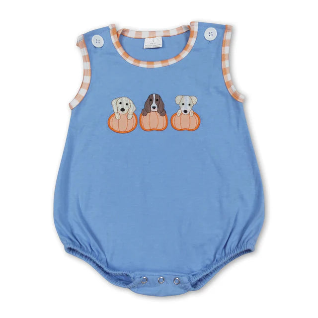 USA Warehouse (IN STOCK) Baby Boys Sleeveless and flutter sleeves Embroidery Rompers