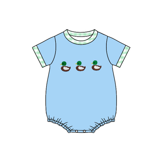 10.3 SR3267 Pre order No Moq Baby Boys Short Sleeve Ducks Rompers