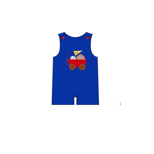 10.13 SR3304 Pre order No Moq Baby Boys Sleeveless Baseball Truck Team Rompers