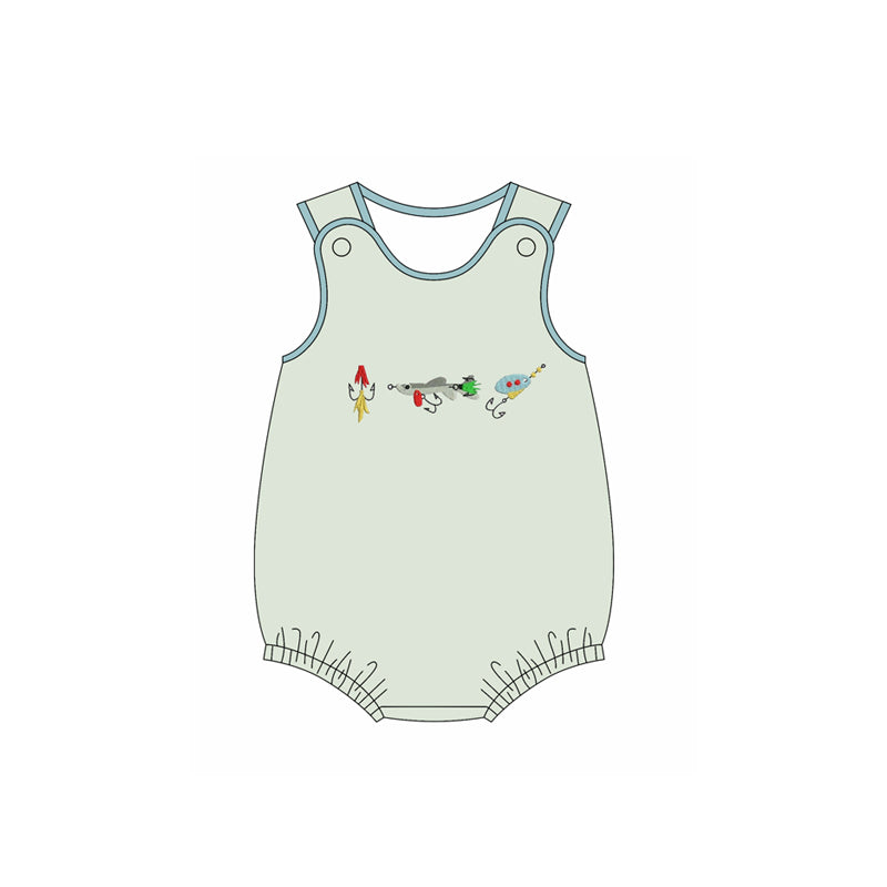 10.28 SR3401 Pre Order No moq Baby Boys Sleeveless Fishing Hunting Rompers