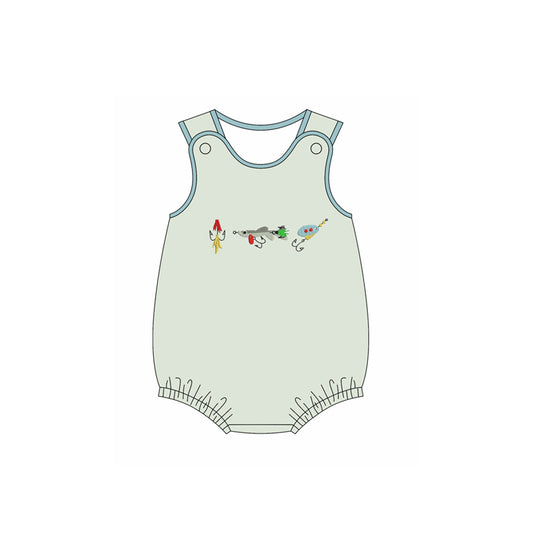 10.28 SR3401 Pre Order No moq Baby Boys Sleeveless Fishing Hunting Rompers