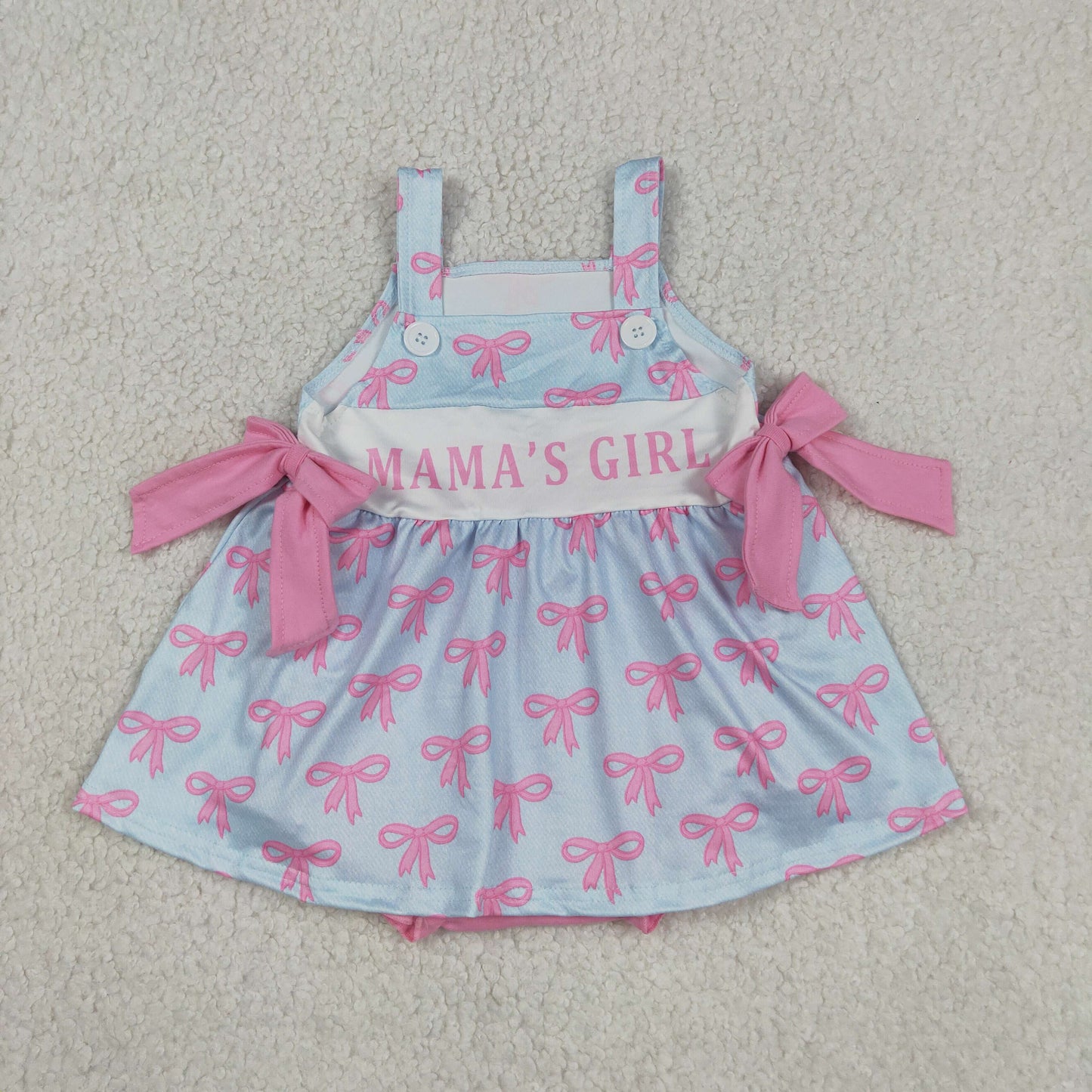 RTS Sibling Flutter sleeves mama's girl bows kids ruffle dresses and romper