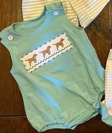 11.15 SR3559 Pre Order No moq Baby Boys Sleeveless Dogs Hunting Rompers