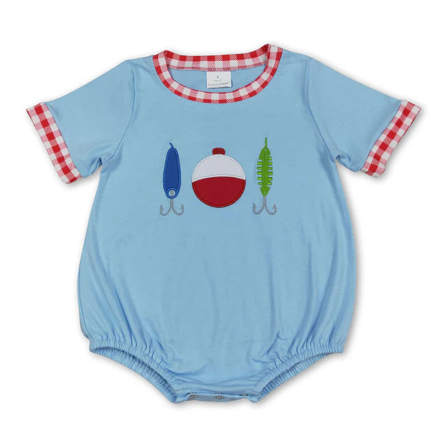 USA Warehouse (IN STOCK) Baby kids embroidery Short Sleeve Rompers