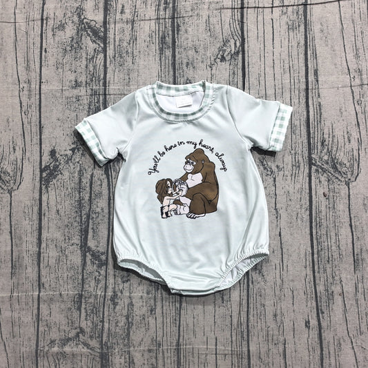 1.12 SR3588 Sample No Moq Baby Boys Short Sleeve Monkey Rompers