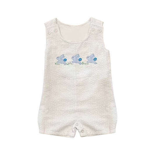11.21 SR3610 Pre Order No moq Baby Boys Sleeveless Rabbits Easter Rompers