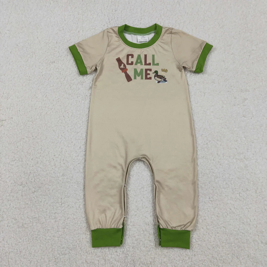 1.7 RTS Sibling Baby Boys Short Sleeve Duck Dogs Hunting Pants Rompers