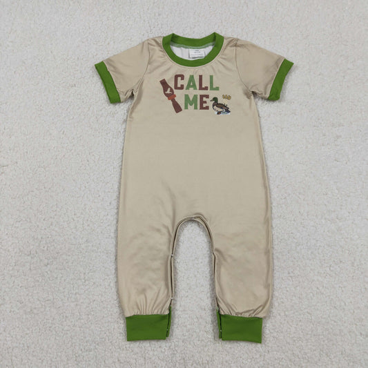 1.6 RTS NO MOQ （In stock）SR3684 Baby Boys Rompers Baby Boys Ducks Call Me Hunting Rompers