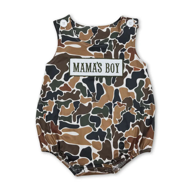 RTS Sibling Embroidery Mama's & Daddy's Boys & Girls Southern Camo Rompers