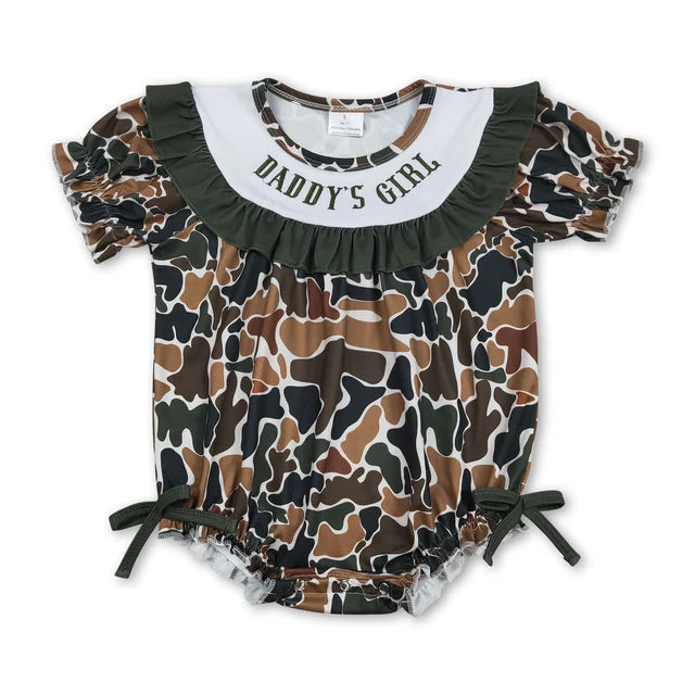 RTS Sibling Embroidery Mama's & Daddy's Boys & Girls Southern Camo Rompers