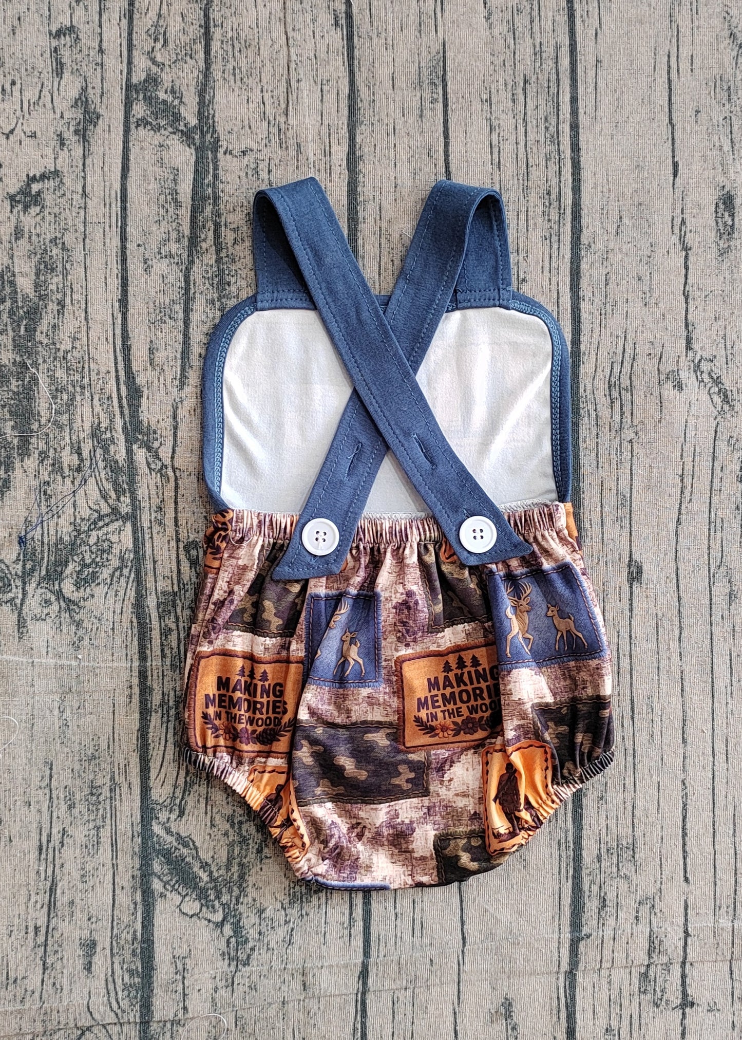 3.11 SR3925 Sample No Moq Baby Girls Summer Fashion  Strap Southern Deer Camo Hunting Rompers