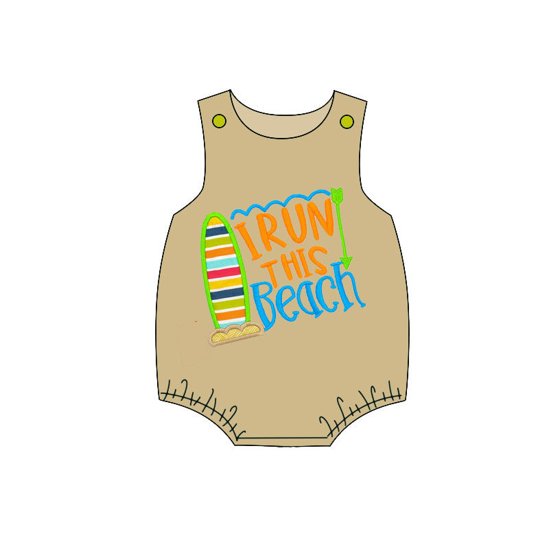 1.22 SR4014 Pre Order No moq Baby Boys Sleeveless Irun This Beach Rompers