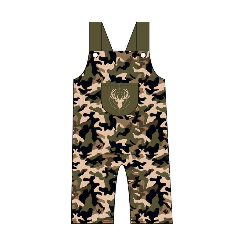 4.21 Pre order No Moq Baby Boys Strap Duck Leaves Camo Pant Hunting Jumpsuits