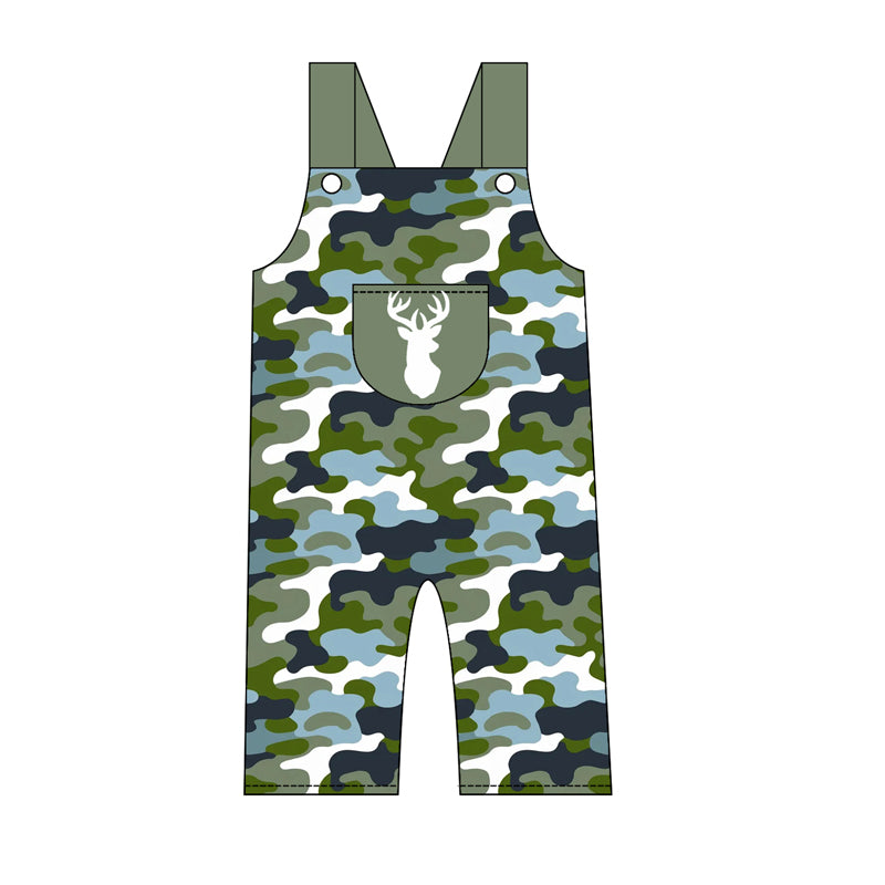 4.21 Pre order No Moq Baby Boys Strap Duck Leaves Camo Pant Hunting Jumpsuits