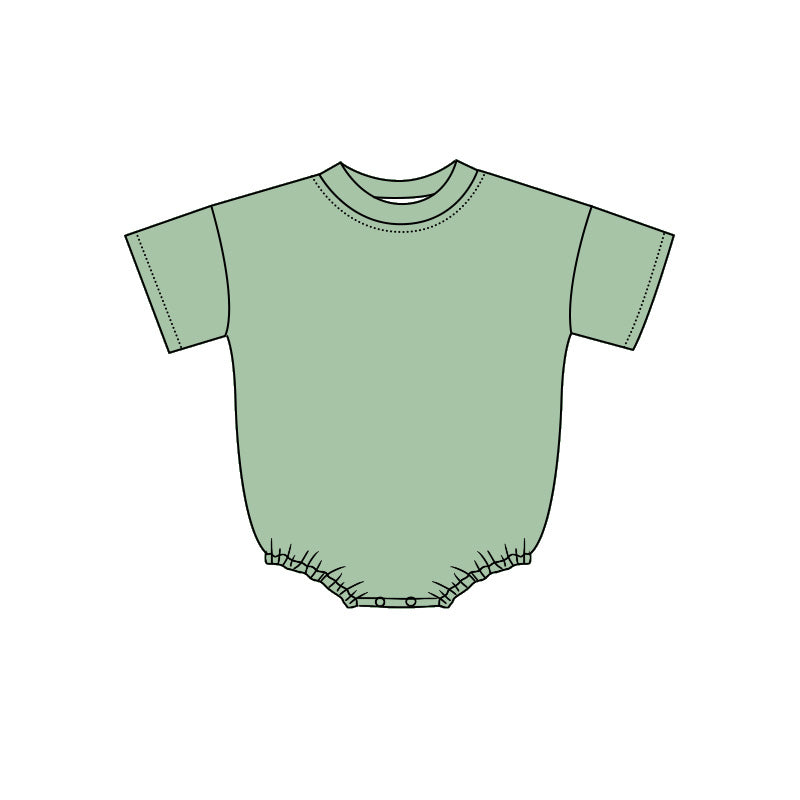 4.29 Pre Order No moq Summer Baby Kids Short Sleeve Solid Color Rompers