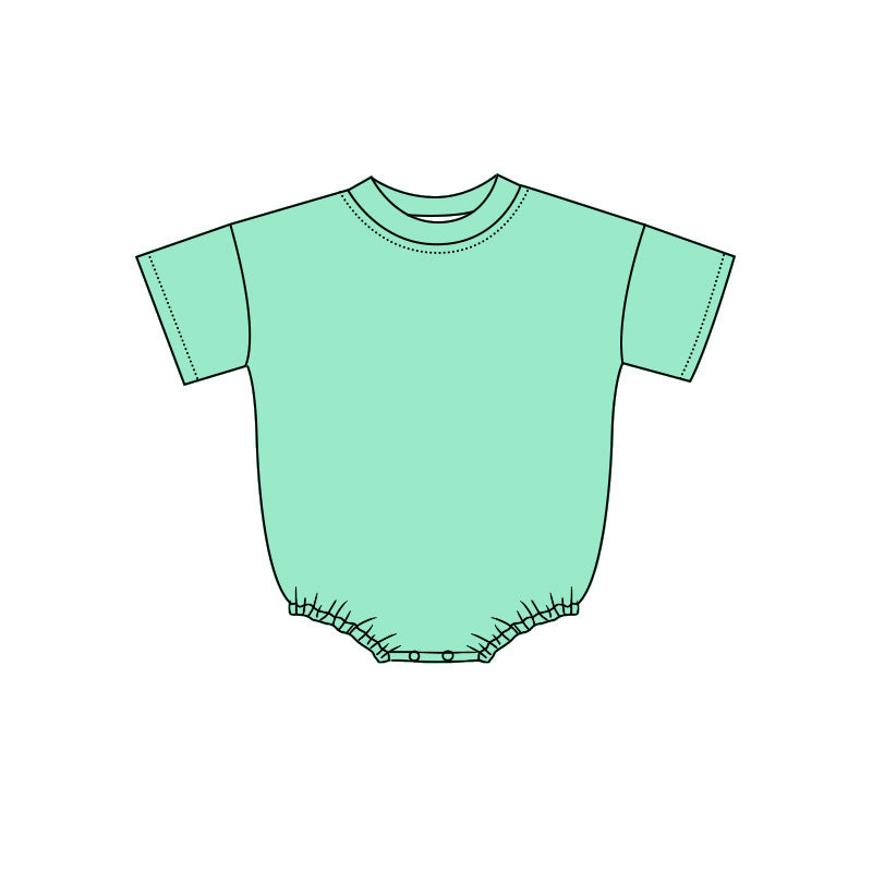 4.29 Pre Order No moq Summer Baby Kids Short Sleeve Solid Color Rompers