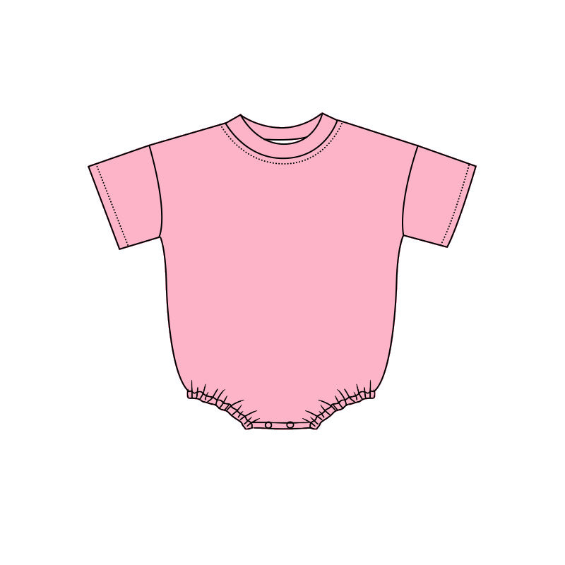 4.29 Pre Order No moq Summer Baby Kids Short Sleeve Solid Color Rompers