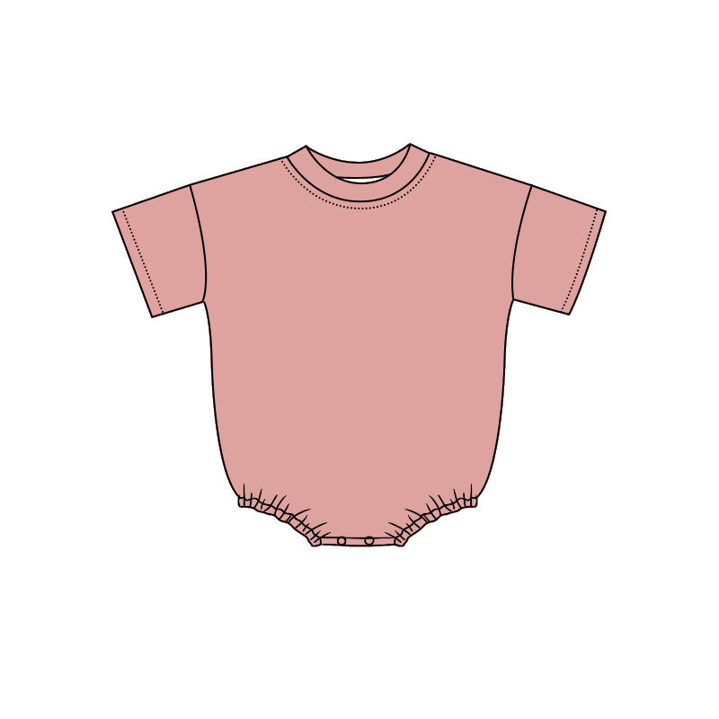 4.29 Pre Order No moq Summer Baby Kids Short Sleeve Solid Color Rompers
