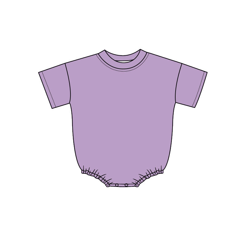 4.29 Pre Order No moq Summer Baby Kids Short Sleeve Solid Color Rompers