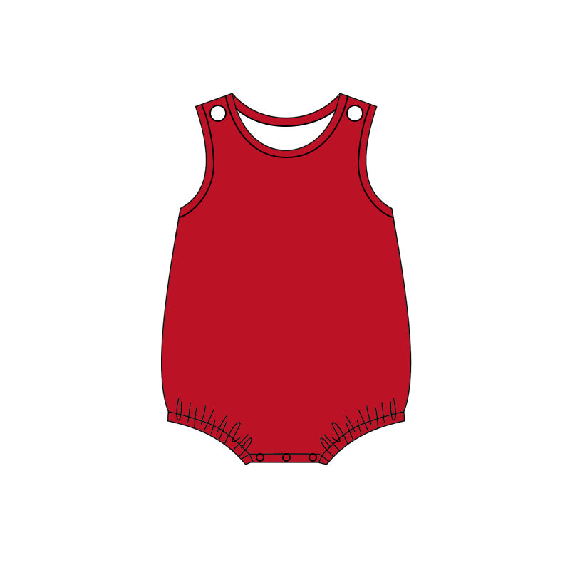 5.6 Pre Order No moq  cotton Baby Girls Sleeveless Summer Solid Color Romper