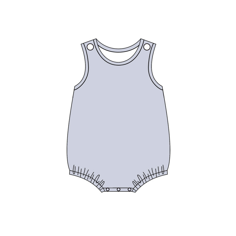5.6 Pre Order No moq  cotton Baby Girls Sleeveless Summer Solid Color Romper