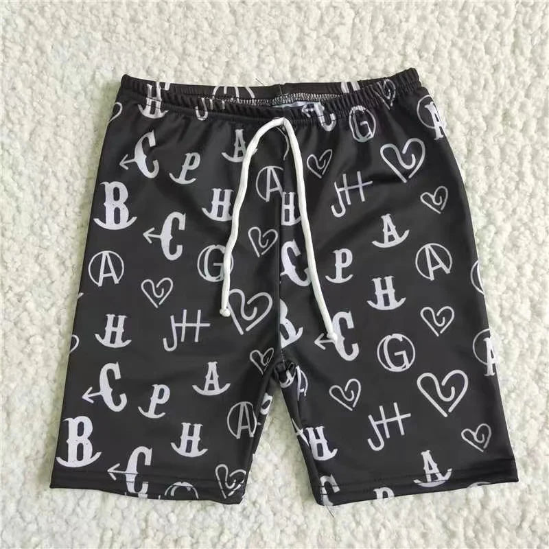 10.4 RTS Sibling Baby Boys Western Cows Cactus Swimsuits Trunks