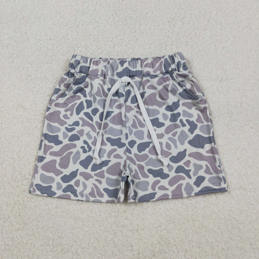 10.31 RTS NO MOQ （In stock）SS0140 Baby Boys Summer Shorts Baby Boys Grey Camo Southern Shorts Bottoms