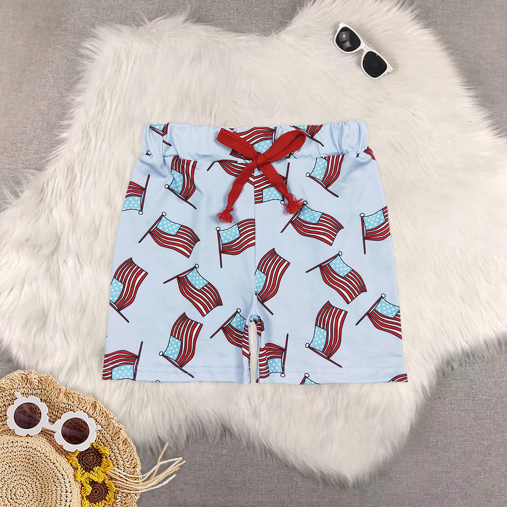 8.19 RTS Sibling Baby Boys Summer Shorts Highland cow tags boys 4th of july shorts