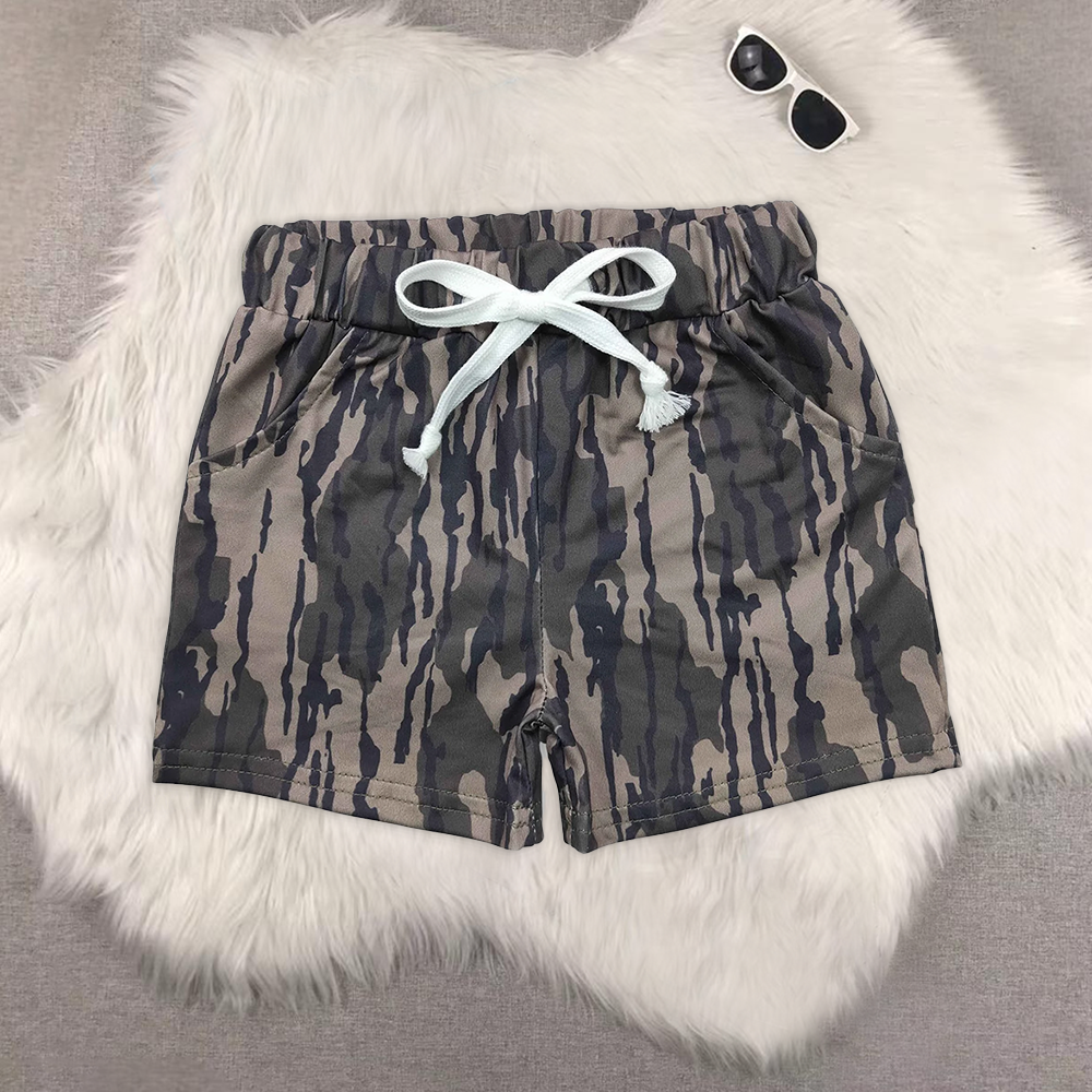 8.19 RTS Sibling Baby Boys Summer Shorts Purple yellow green camo kids boys Mardi Gras shorts