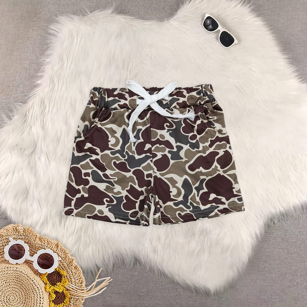 8.19 RTS Sibling Baby Boys Summer Shorts Purple yellow green camo kids boys Mardi Gras shorts