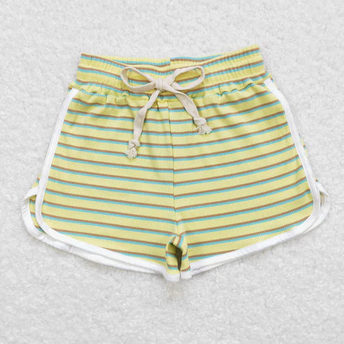 10.11 RTS Sibling Baby Girls Colorful Stripe Summer Cotton Shorts Bottom