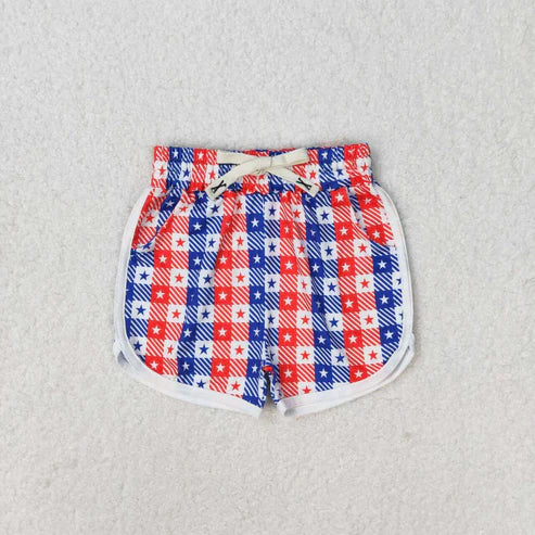 10.11 RTS Sibling 4 Colors Baby Girls Summer Camo Plaid Shorts Bottoms