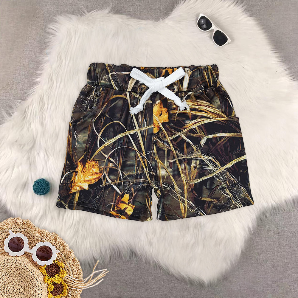 8.19 RTS Sibling Baby Boys Summer Shorts Purple yellow green camo kids boys Mardi Gras shorts
