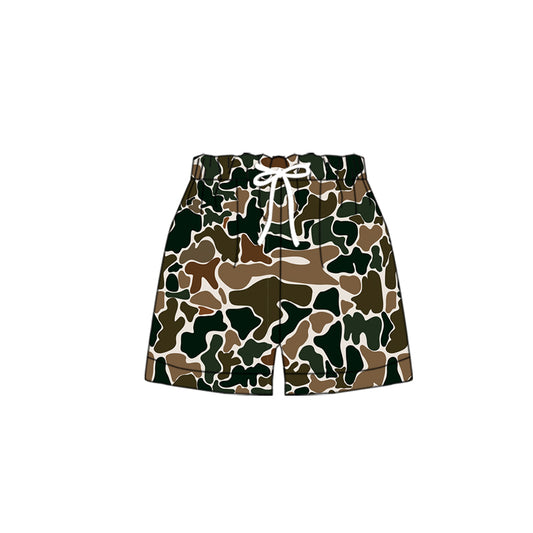 10.22 SS0359 Pre order No Moq Baby Boys Dark Brown Camo Shorts Bottoms