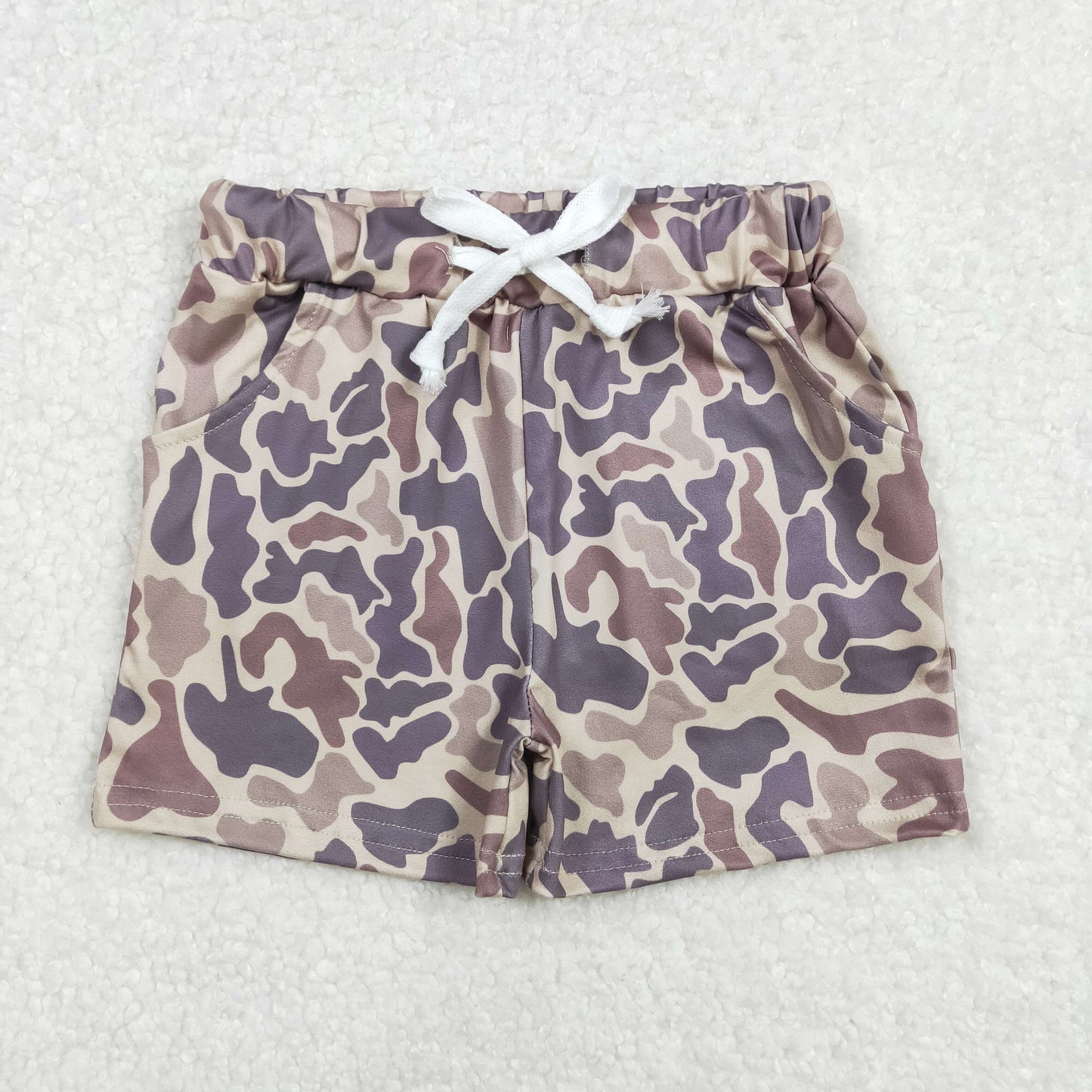 SS0372Expert Hunting Khaki Camo Shorts for Little Hunters, with Ample Pockets